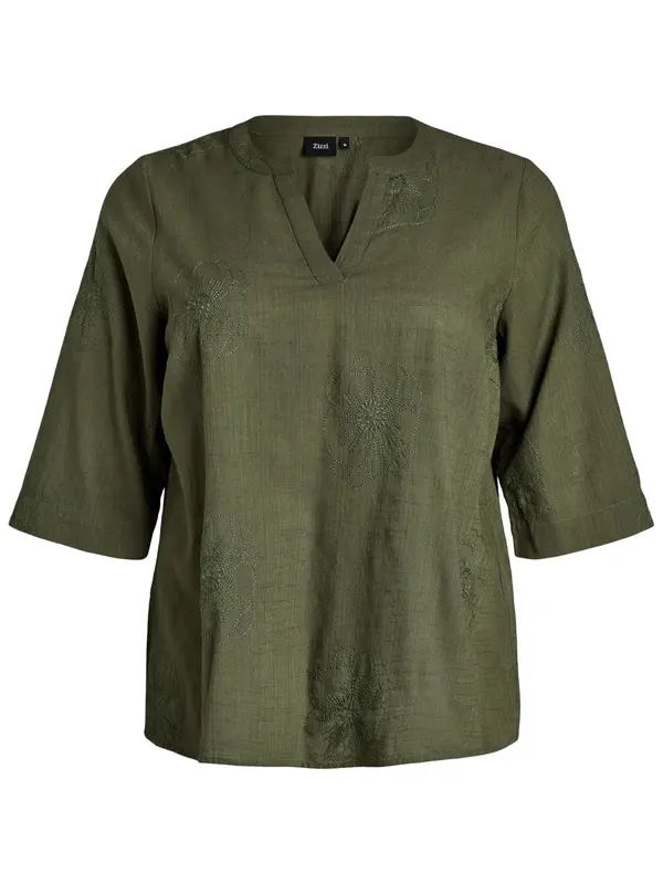 Zizzi Zizzi Bluza 'Cananna'  maslinasta