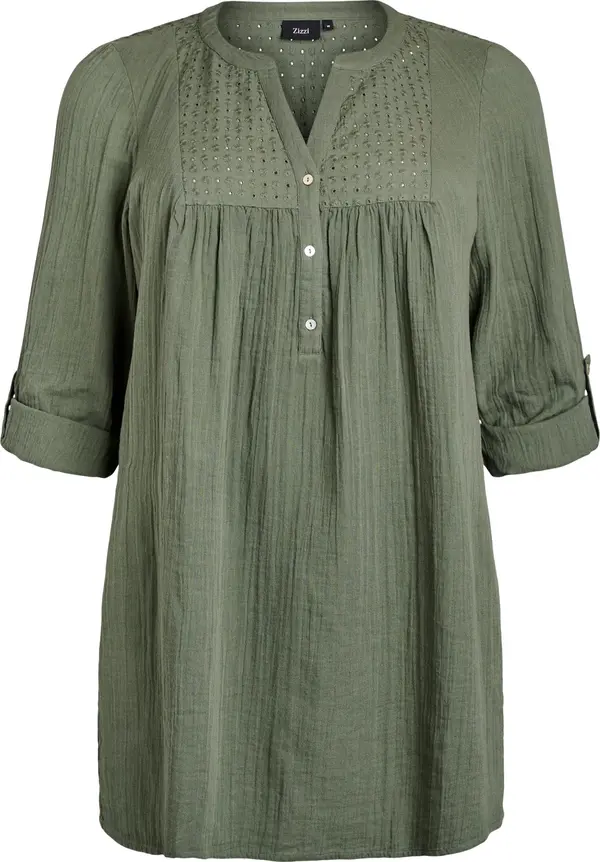 Zizzi Zizzi Bluza 'Cavivu'  maslinasta
