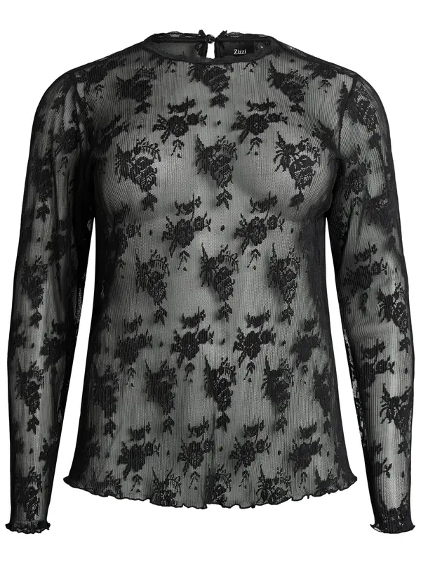 Zizzi Zizzi Bluza 'Erosa'  crna