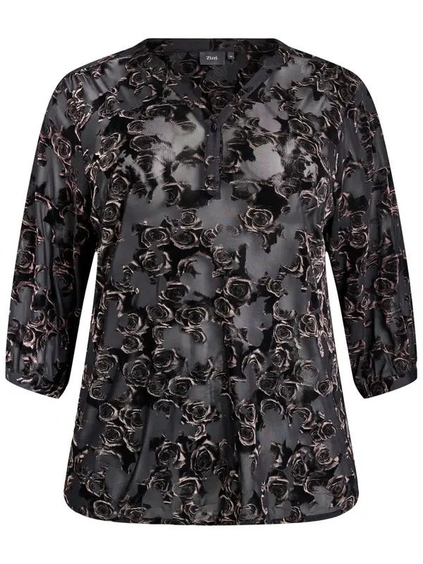Zizzi Zizzi Bluza 'Eselma'  bronca / crna