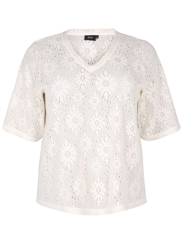 Zizzi Zizzi Bluza 'Hitta'  ecru/prljavo bijela