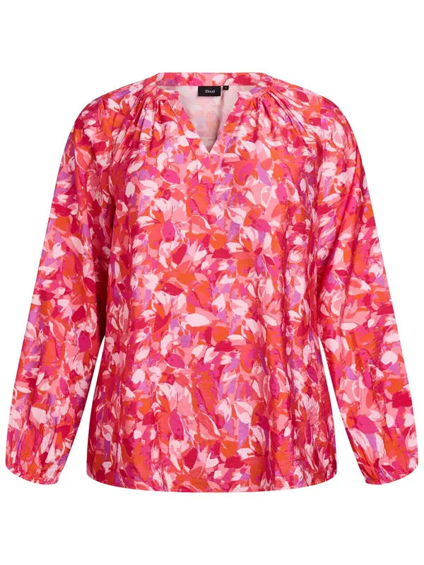 Zizzi Zizzi Bluza 'Mestea'  roza / crvena