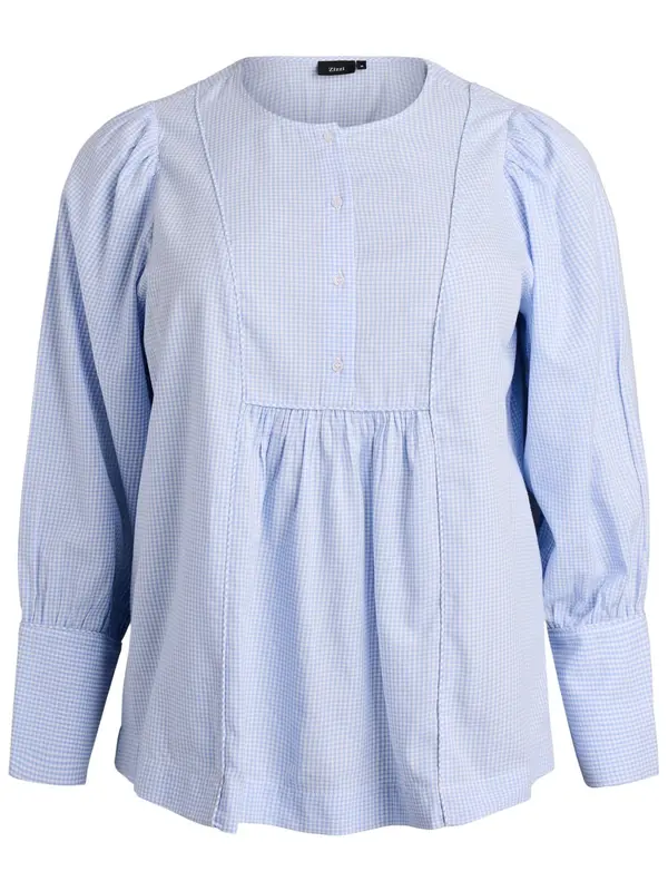 Zizzi Zizzi Bluza 'Mfia'  svijetloplava / bijela