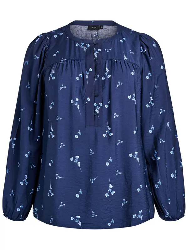 Zizzi Zizzi Bluza 'MNABILA'  mornarsko plava / azur / bijela
