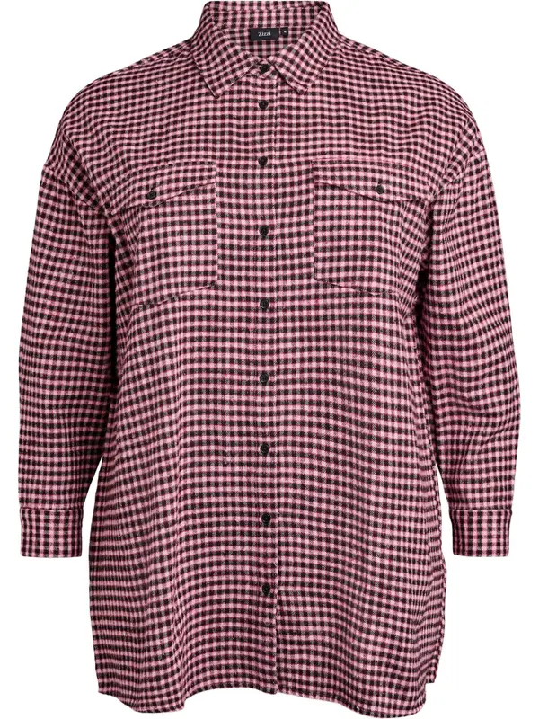 Zizzi Zizzi Bluza 'MRAFINE'  boja vina / pastelno crvena / crna