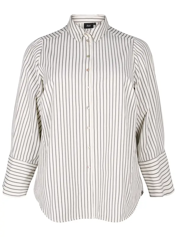 Zizzi Zizzi Bluza 'MSILLE'  siva / bijela