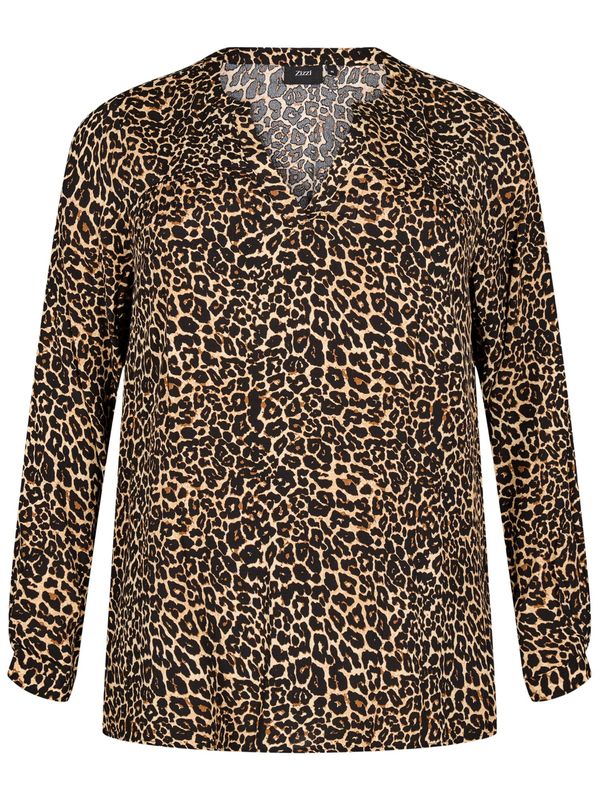 Zizzi Zizzi Bluza 'VBELLA'  smeđa / crna