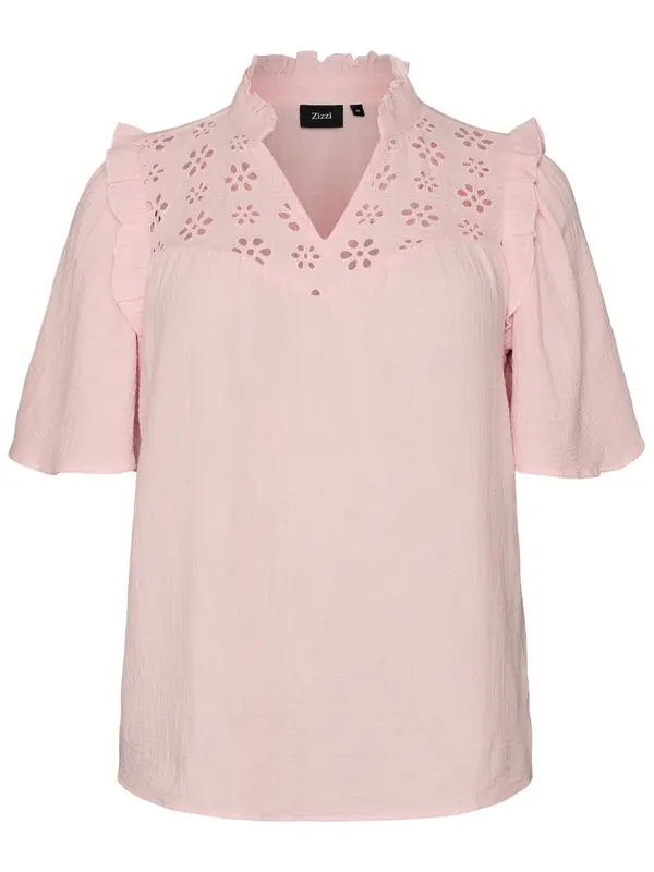 Zizzi Zizzi Bluza 'Vivu'  pastelno roza