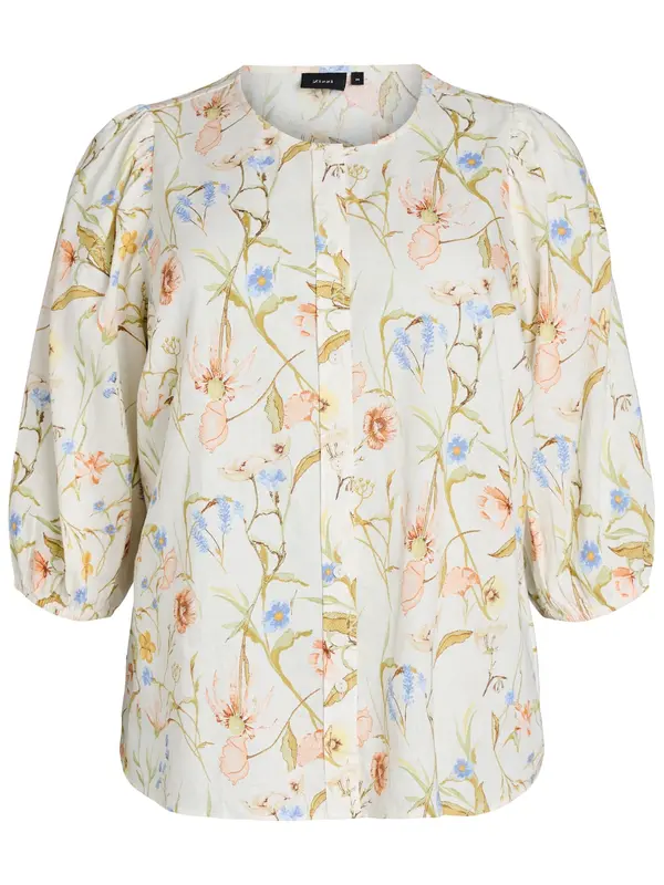 Zizzi Zizzi Bluza 'Vlina'  svijetlobež / pastelno plava / maslinasta / pastelno roza