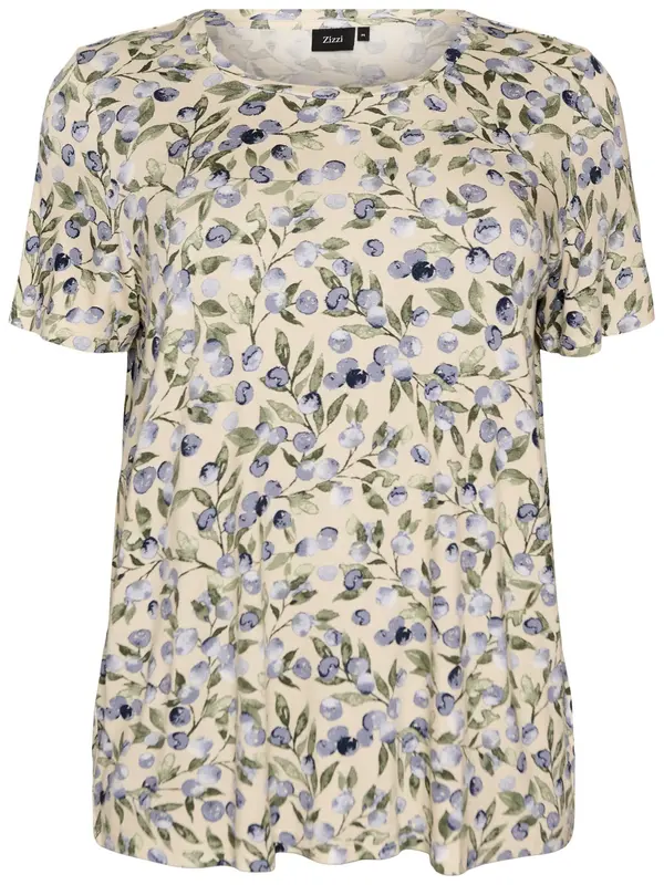 Zizzi Zizzi Bluza 'Vmalis'  svijetlobež / plava / kaki