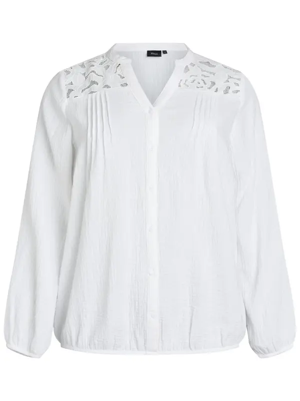Zizzi Zizzi Bluza 'Vviva'  bijela