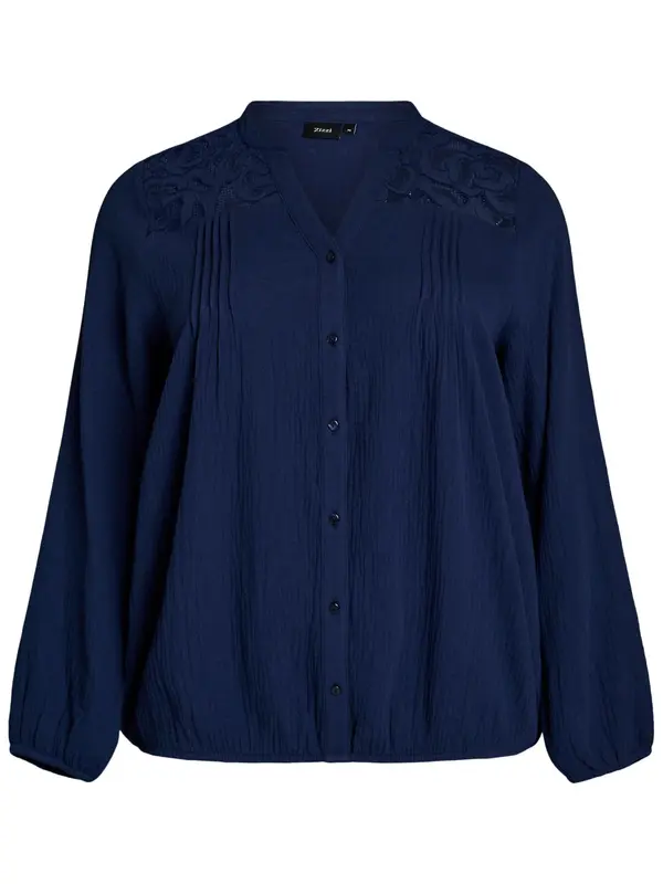Zizzi Zizzi Bluza 'VVIVA'  mornarsko plava