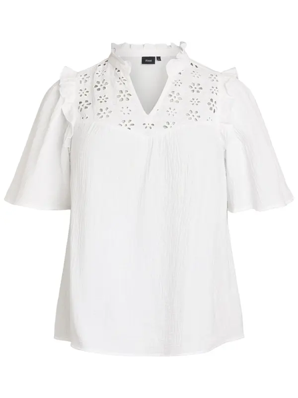 Zizzi Zizzi Bluza 'Vvivu'  bijela