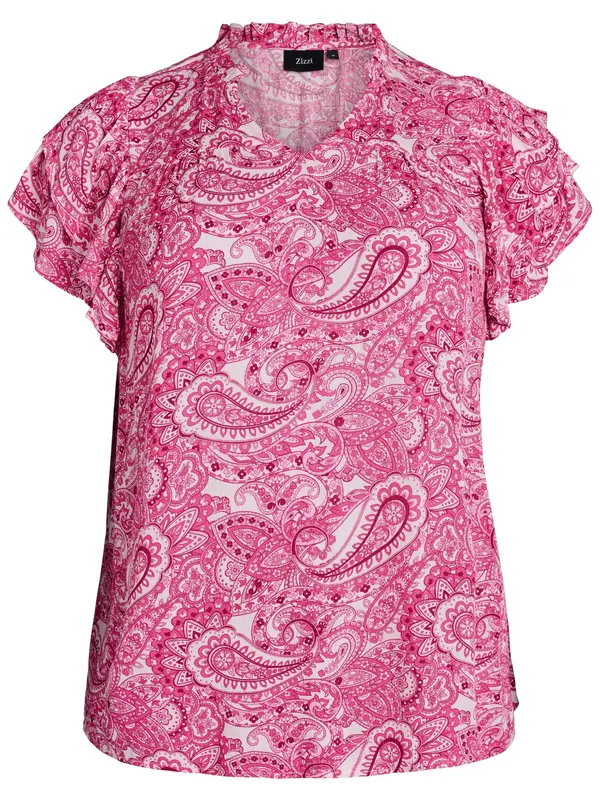Zizzi Zizzi Bluza 'Vwisma'  roza / bijela