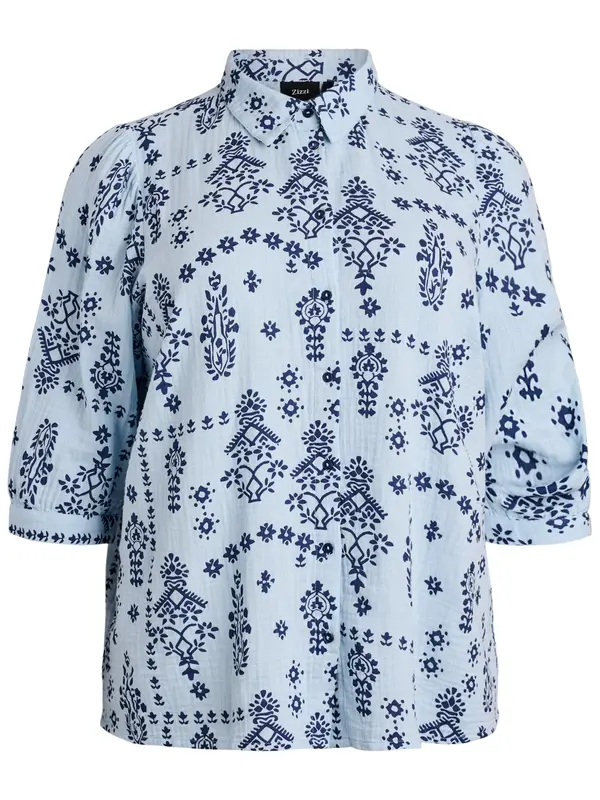 Zizzi Zizzi Dirndl bluza 'VVIVA'  plava