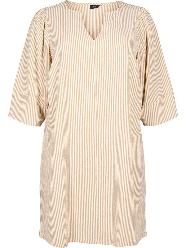 Zizzi Zizzi Haljina  boja devine dlake (camel) / bijela