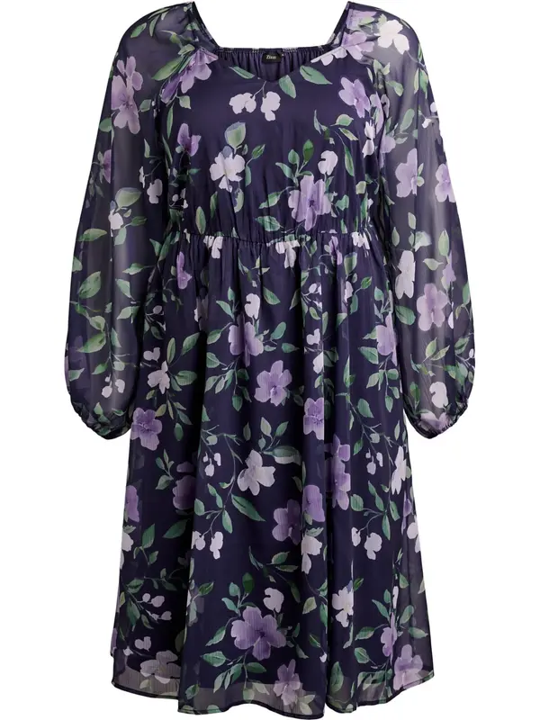 Zizzi Zizzi Haljina 'Mbeatrise'  mornarsko plava / menta / ljubičasta / lavanda