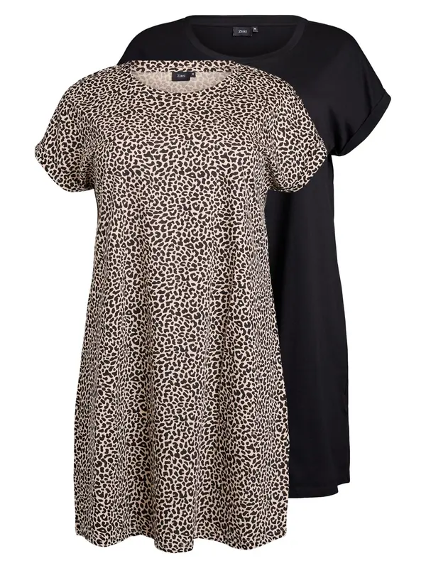 Zizzi Zizzi Haljina 'Mbrynn'  cappuccino / crna