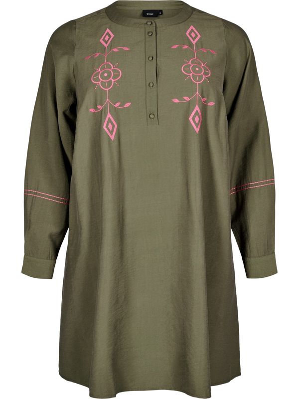 Zizzi Zizzi Haljina 'MFLORINA'  zelena / roza