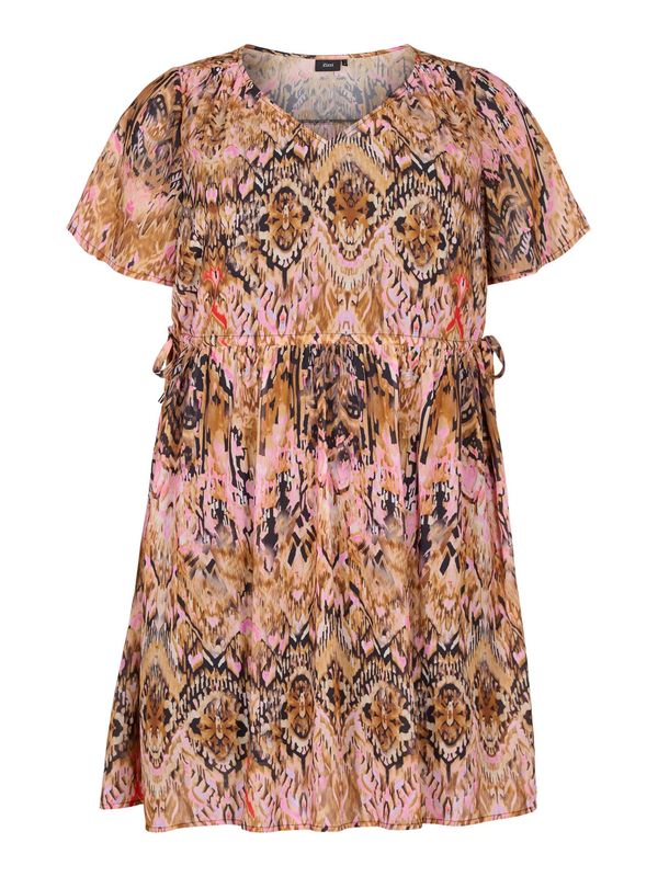 Zizzi Zizzi Haljina  šafran / pastelno žuta / roza / crna