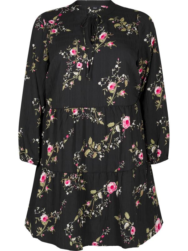 Zizzi Zizzi Haljina  zelena / svijetloroza / tamno roza / crna