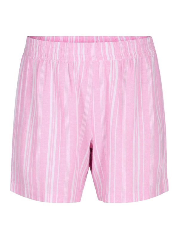 Zizzi Zizzi Hlače 'VBITTEN'  rosé / bijela