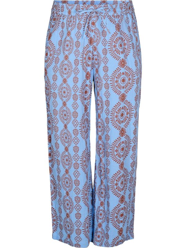 Zizzi Zizzi Hlače 'Viva'  nebesko plava / smeđa