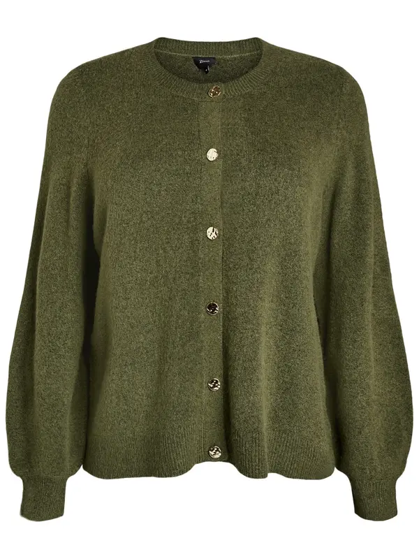 Zizzi Zizzi Kardigan 'Cavista'  zelena melange