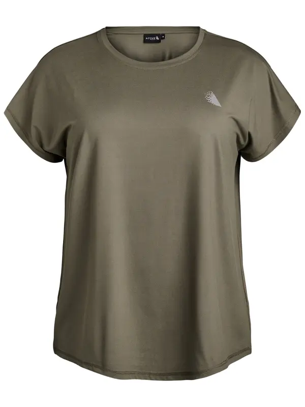Zizzi Zizzi Majica 'Basic'  maslinasta