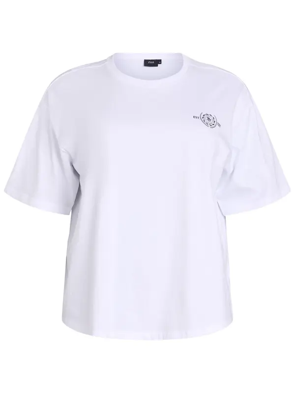 Zizzi Zizzi Majica  crna / bijela
