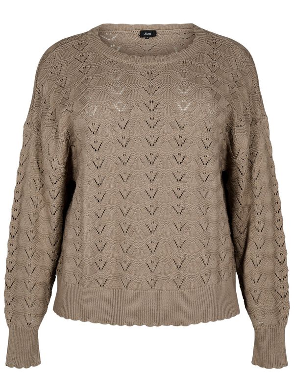 Zizzi Zizzi Pulover 'CAEMMI'  taupe siva