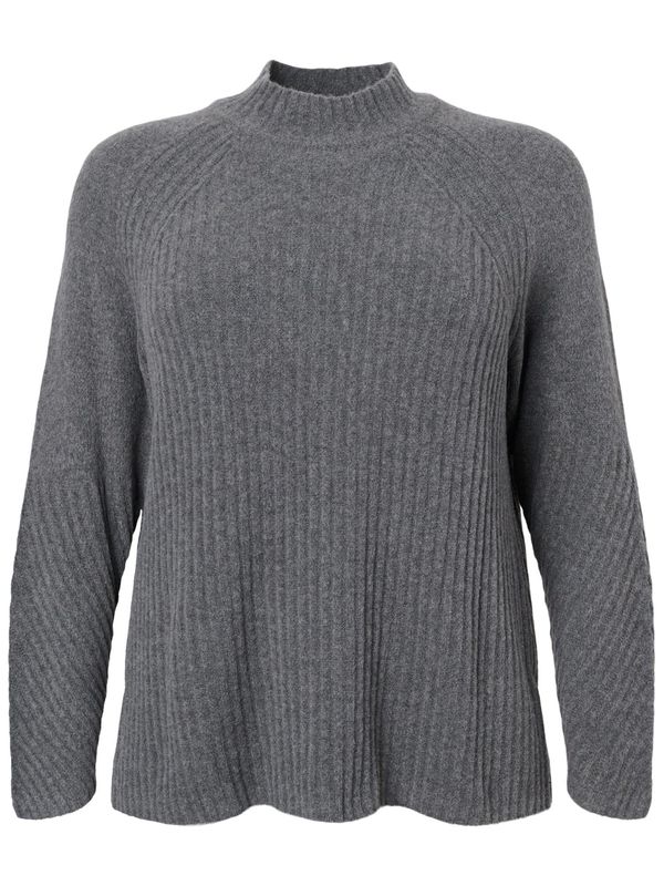 Zizzi Zizzi Pulover 'Comfy'  tamo siva