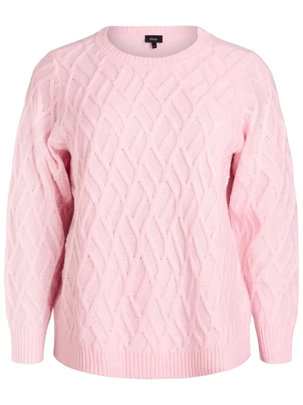 Zizzi Zizzi Sweater majica 'MCABLE'  svijetloroza