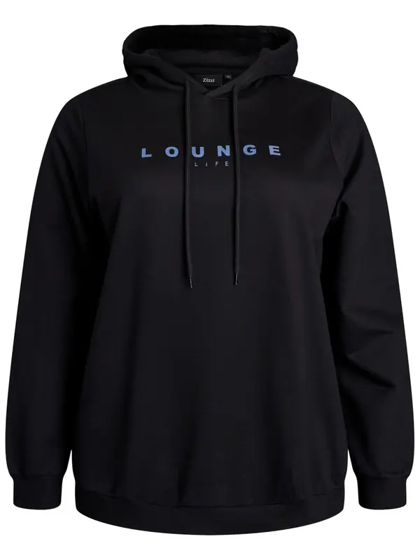 Zizzi Zizzi Sweater majica 'Molias'  svijetloplava / crna