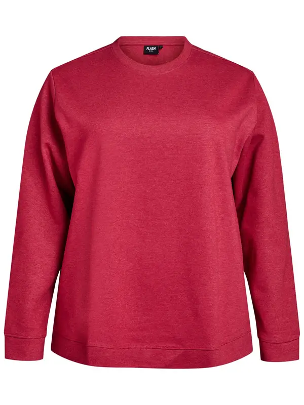 Zizzi Zizzi Sweater majica 'Vigga'  crvena