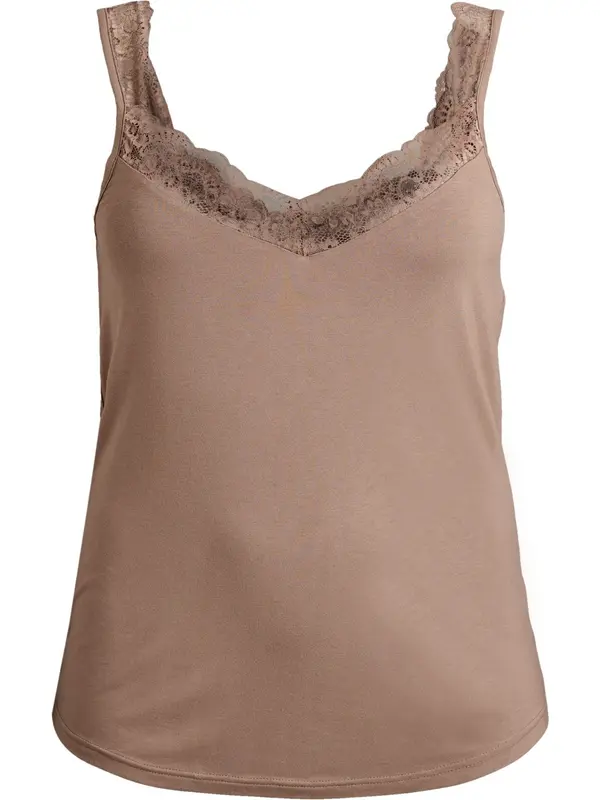 Zizzi Zizzi Top 'Mcassie'  taupe siva