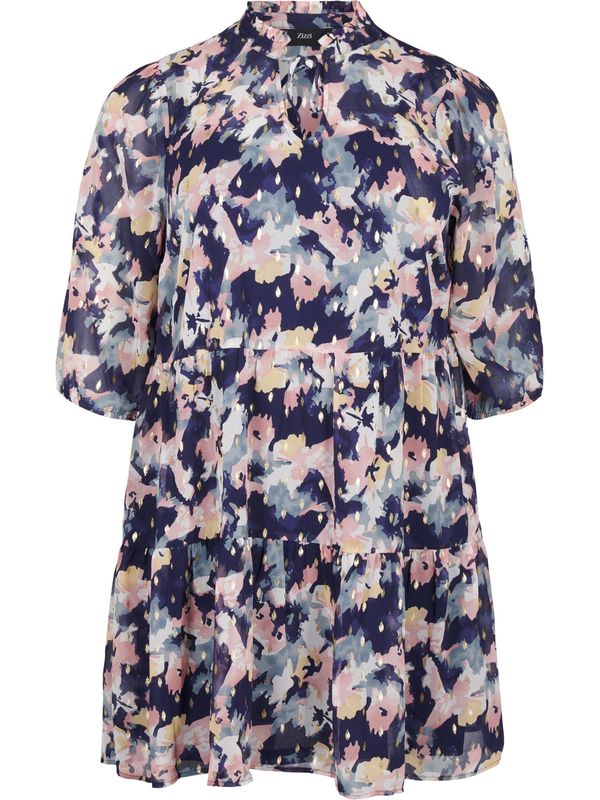 Zizzi Zizzi Tunika 'OLIVIA'  bež / noćno plava / roza / bijela