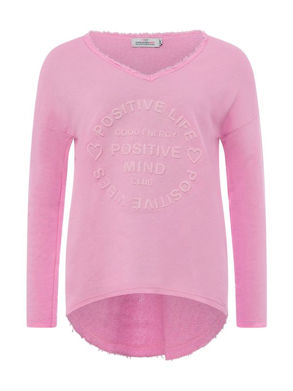 Zwillingsherz Zwillingsherz Pulover 'Positive Mind'  roza