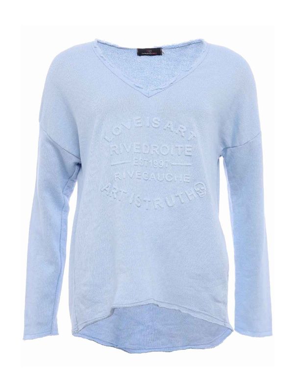 Zwillingsherz Zwillingsherz Sweater majica 'Love is Art'  svijetloplava