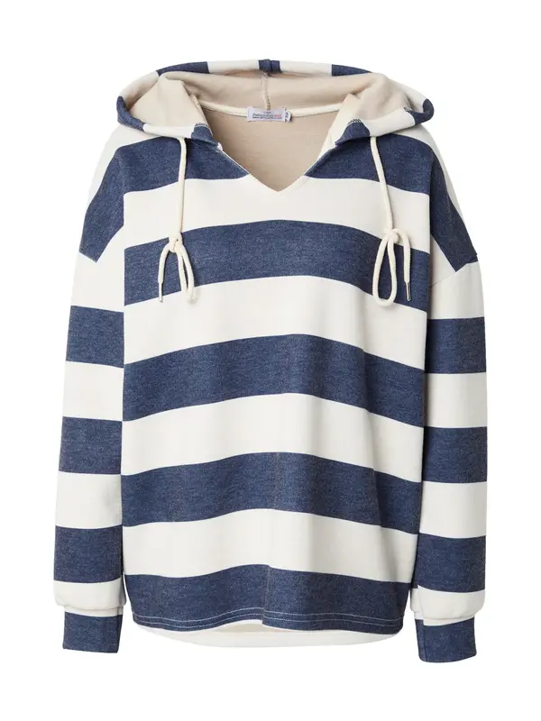 Zwillingsherz Zwillingsherz Sweater majica  morsko plava / bijela