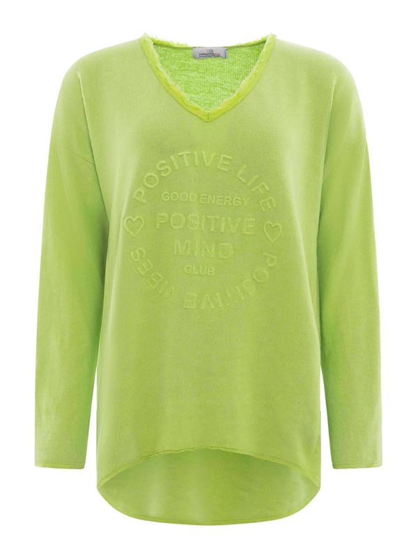 Zwillingsherz Zwillingsherz Sweater majica 'Positive Mind'  jabuka