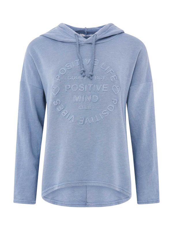 Zwillingsherz Zwillingsherz Sweater majica 'Positive Mind'  plavi traper