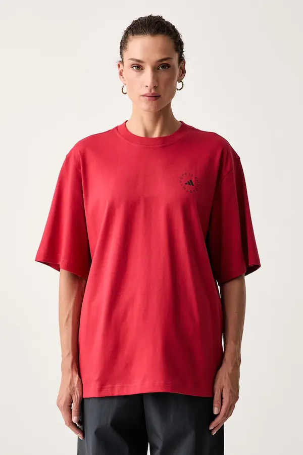 adidas by Stella McCartney adidas by Stella McCartney oversize majica kratkih rukava za žene od pamuka