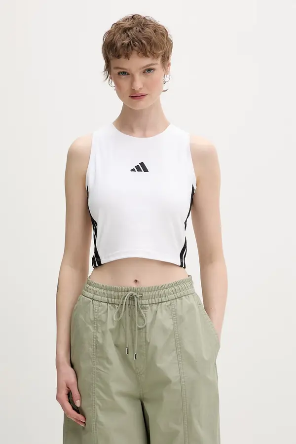 adidas adidas crop top za žene od pamuka s elastanom Essentials