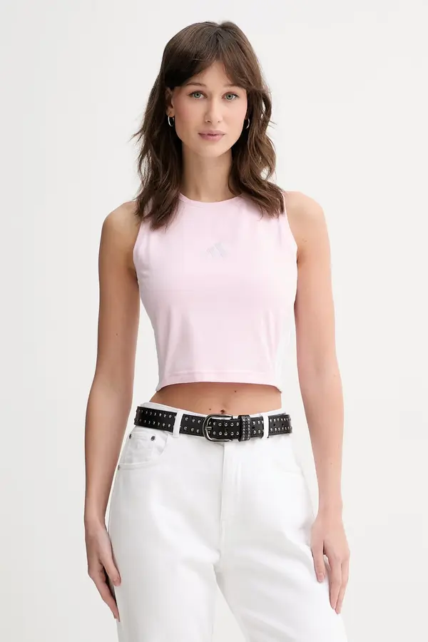 adidas adidas crop top za žene od pamuka s elastanom