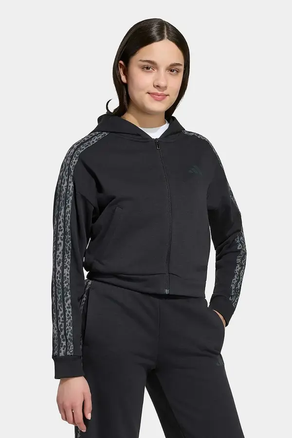 adidas adidas dukserica na zakopčavanje s kapuljačom za djecu s pamukom