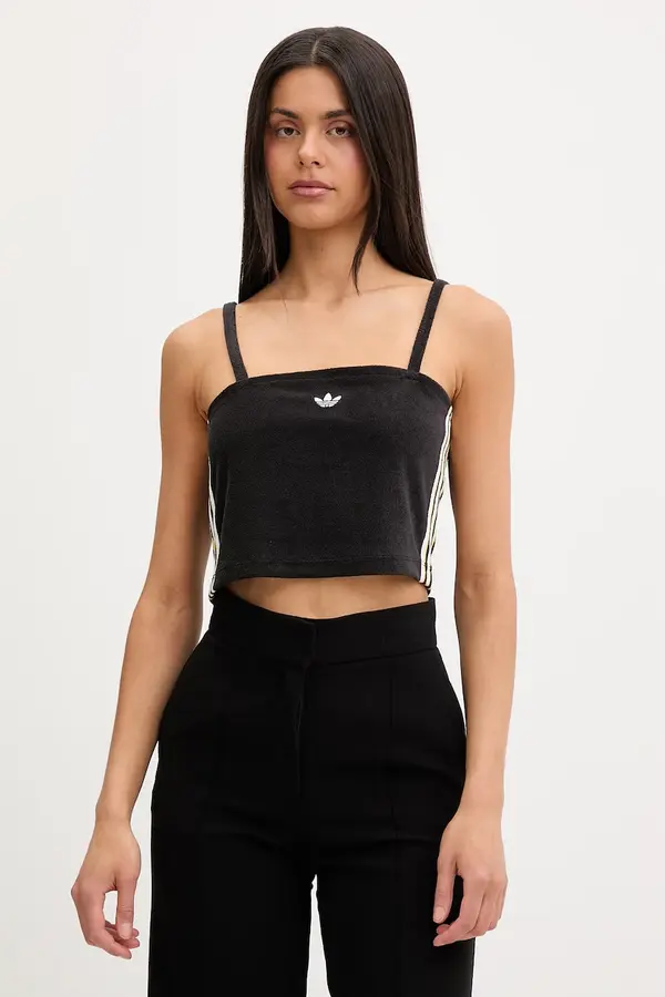 adidas Originals adidas Originals crop top ženski s pamukom