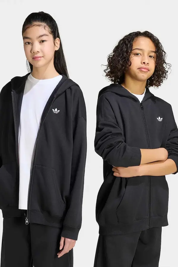 adidas Originals adidas Originals dukserica na zakopčavanje s kapuljačom za djecu s pamukom