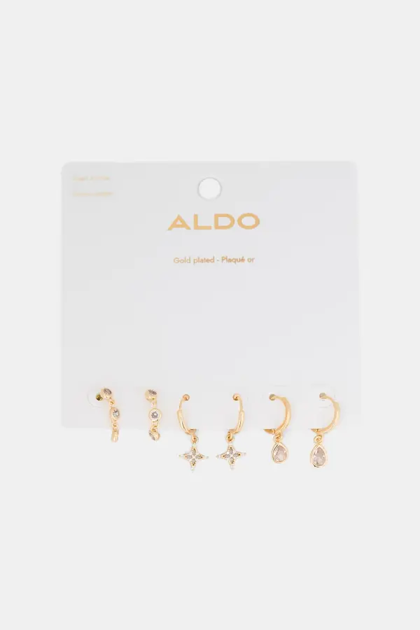 Aldo Aldo komplet naušnica za žene pozlaćeni cirkon SHANNAA 3-pack