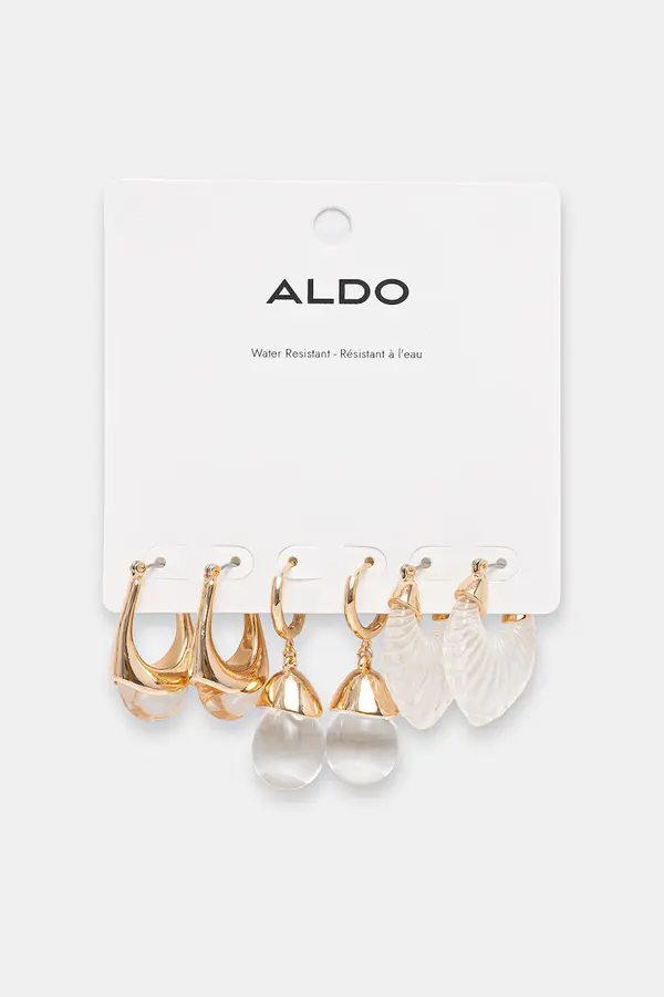 Aldo Aldo naušnice za žene metalne CLEARGLLO 3-pack